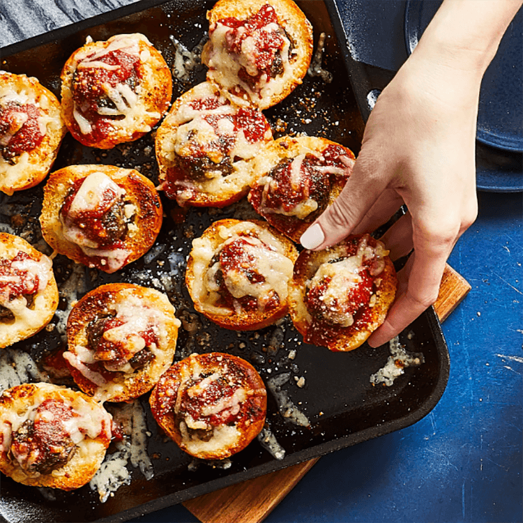 Meatball Stuffed Garlic Bread Sliders